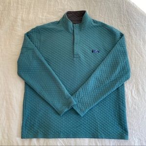 LL Bean Quilted 1/2 Snap Button Pullover